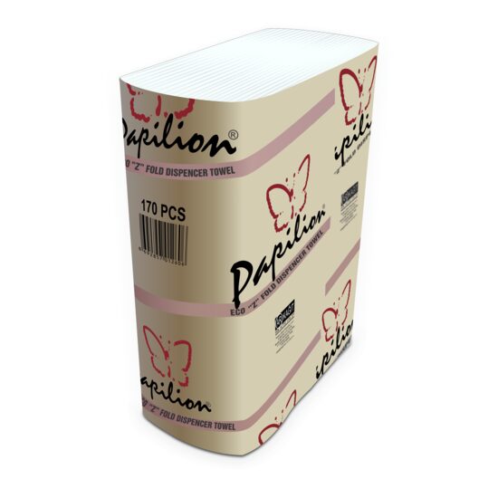 Prosoape De Hartie Pliate Z Papilion Eco, 170 Foi, 23 X 21 cm