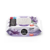 Servetele Umede Papilion Lavender Cu Capac, 100Buc