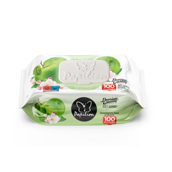 Servetele umede Papilion Apple cu capac, 100 buc, 0.51 g