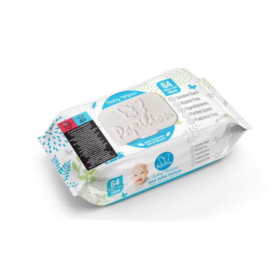 Servetele Umede Papilion Baby Blue, 64 Buc