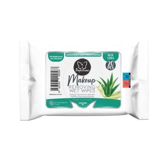 Servetele Umede Demachiante Papilion Aloe Vera, 20 Buc