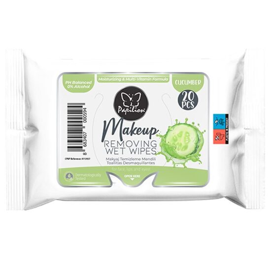 Servetele Umede Demachiante Papilion Cucumber, 20 Buc
