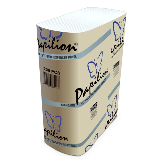 Prosoape De Hartie Pliate Z Papilion Standard, 200 Foi, 23 X 21 cm