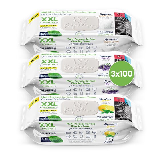 Pachet 3 x Servetele Suprafete Papilion XXL 100 Foi